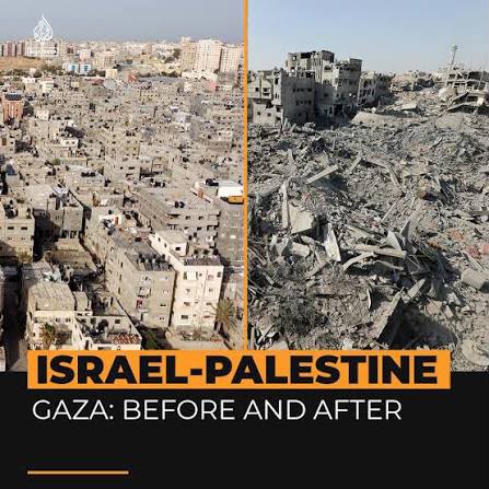 Gaza before and after the destruction of war